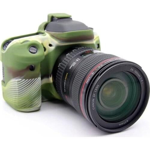 Soft Silicone Rubber Camera Body Case Cover For Canon EOS 80D Camera Bag Protective Shell Cover Black Yellow Camo Red