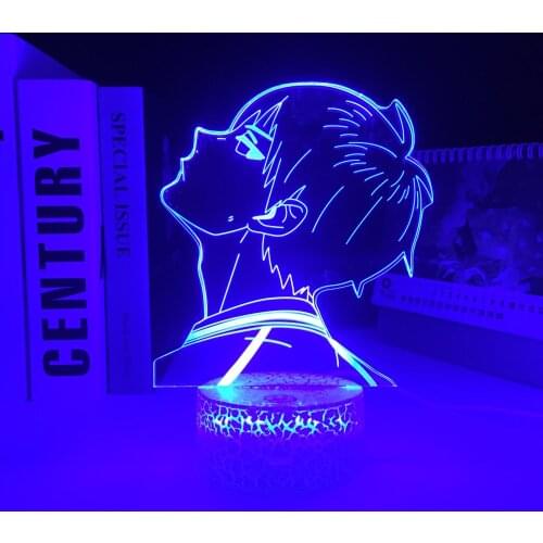 Haikyuu Anime Tobio Kageyama White Base Night Light for Kids Birthday Gift Bedroom Decor Nightlight Bedside Table LED 3D Lamp