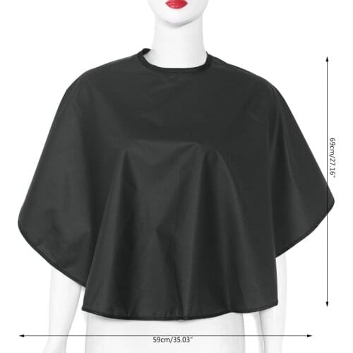 New Short Square Black Waterproof Hairdressing Salon Barber Hair Cutting Cape Cloth Wrap
