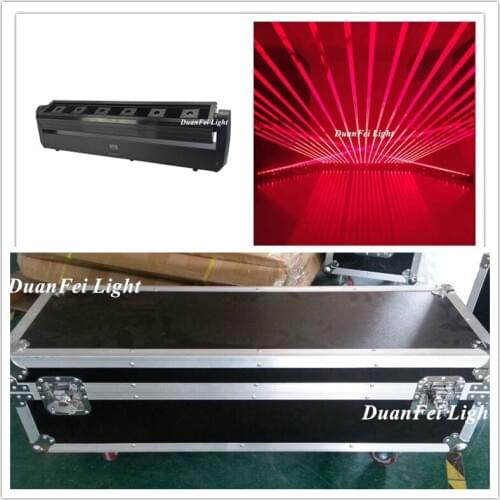 Flycase) 8lot new arrivals 6 eye red moving head beam laser light red bar moving laser light for disco party club show