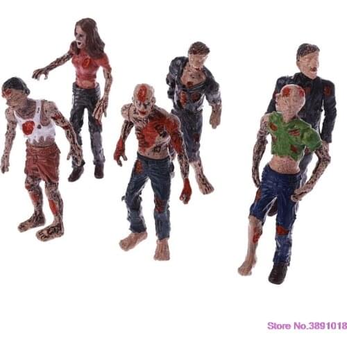 New 6Pcs Walking Corpses Model Terror Zombies Kids Children Action Figure Toys Dolls