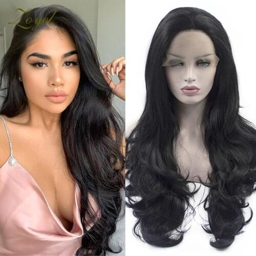 Zoyel Long Black Wigs Cosplay Body Wave Synthetic Wigs For White/Black Women Daily Wear or Cosplay