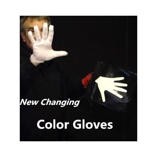 New Changing Color Gloves (Pocket Version) Magic Tricks Comedy Stage Street Magia Magician Illusions Gimmick Props Mentalism