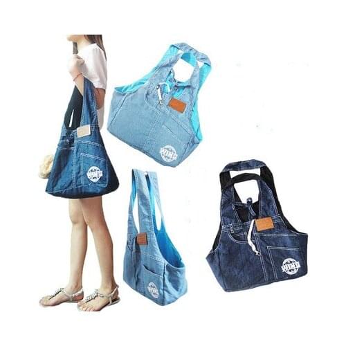 Dogs Carrier Pet Cat Carrier Bag Dog Cat Shoulder Sling Bag New Backpack Cowboy Fashion Lovely Peggy Kitten Pet supplies