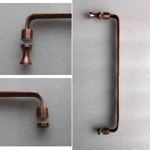 Rose gold sliding shower room door handle, stainless steel 304 grade solid bathroom knobs