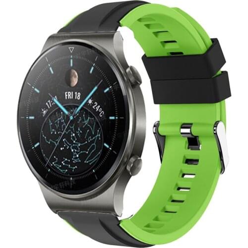 22mm Sport Replace Silicone Bracelet Strap For For Huawei Watch GT 2 Pro／GT 2E/2 46mm／GT Watchband For Honor GS Pro Accessories