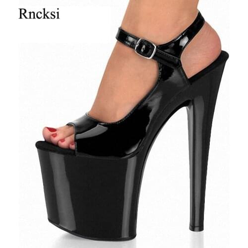 Rncksi New Womens Shoes Platform Sandals Pole Dancing Shoes 8 Inch High Heels Shoes Nightclub Dance Shoes E045