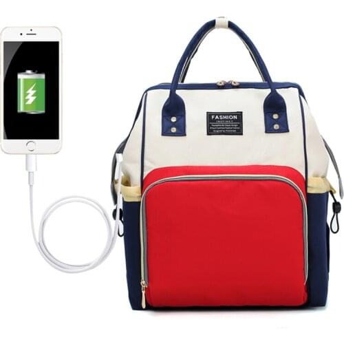 USB Interface Mummy Diaper Backpack for Mom Girls Large Capacity Travel Bags for Baby Care Quality Nappy Nursing Bag Backpack