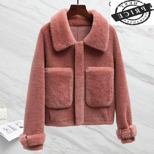 Real Fur Coat Female Vintage Winter Jacket Women Clothes 2021 Korean Elegant Ladies Wool Coats Cashmere Jacket DVN12C1201