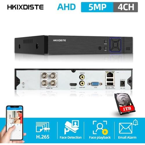 6in1 5MP AHD DVR Surveillance Security CCTV Video Recorder DVR Hybrid DVR For 720P 1080P Analog AHD CVI TVI IP Camera XMEYE 4ch