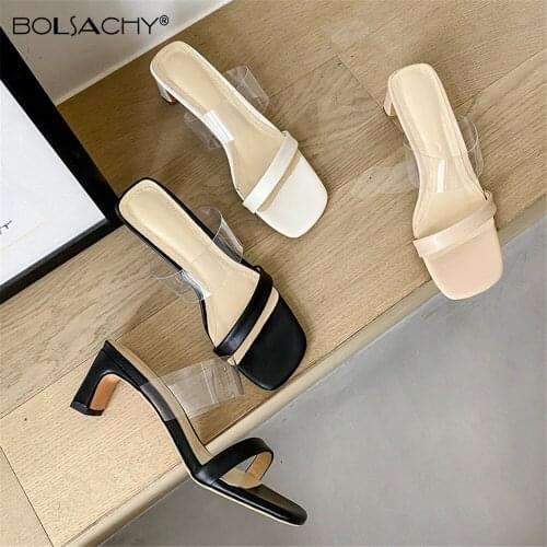 Woman Pumps PVC Slippers Summer Shoes Lady Designer Sexy Girls Sandals Fashion High Heels Party shoes White Apricot Black 33-43