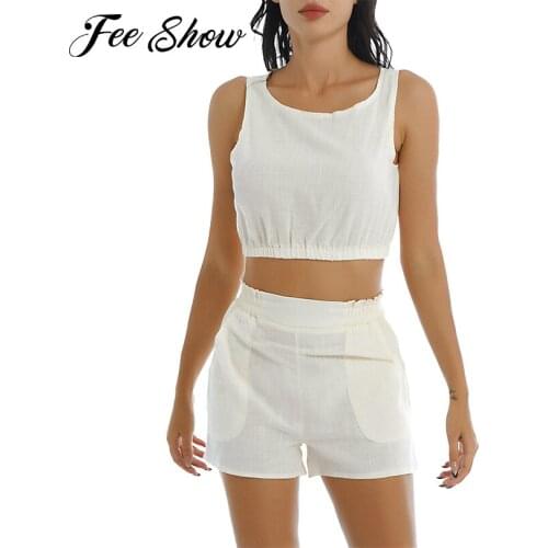 Women Pure Color Yoga Suit Tracksuits Summer Casual Sleeveless Slim Cropped Sports Vest Top High Waist Shorts Set Sport Outfits