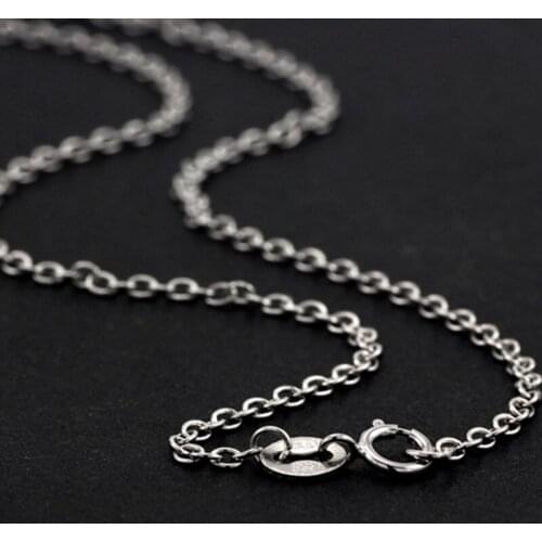 GAGAFEEL 100% Real 925 Sterling Silver Necklace Women Men Jewelry O Shape Chains Necklaces For DIY Charm Pendants Dropshipping