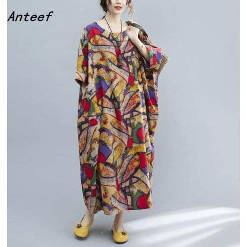Short sleeve cotton vintage dresses for women casual loose long woman summer dress elegant clothes 2021 sundress
