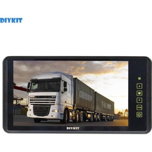 DIYKIT 9 Inch TFT LCD Display Rear View Car Mirror Monitor With 2 Video Input for Parkign System Car CCD Camera Cam / DVD