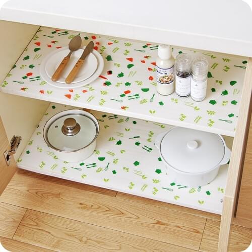 1Roll Can Be Cut-printed Moisture-proof Pad Kitchen Drawer Pad Anti-slip Mat Household Waterproof Countertop Cabinet Pad