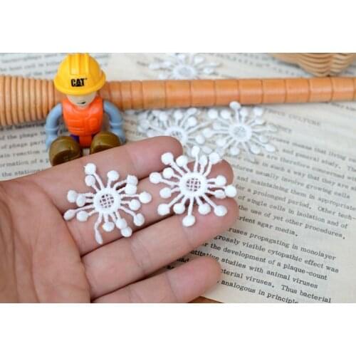 10 Pieces Sun Flower Double Layers Lace Applique Mesh Trim For Garment Accessories Decoration Sew On Guipure Daisy Lace Fabric