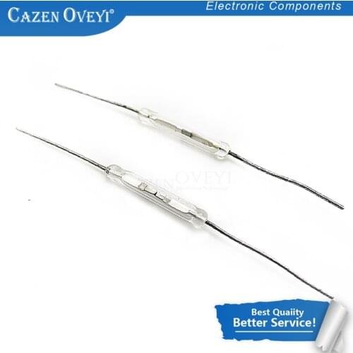 10pcs/lot Dry reed pipe REED SWITCH 2X14MM GLASS White Color N/O Low Voltage Current 100% New Original In Stock