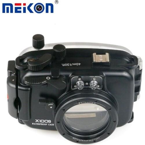 40M/130FT Waterproof Housing for Fuji X100S Camera 23mm Lens Underwater Diving Case