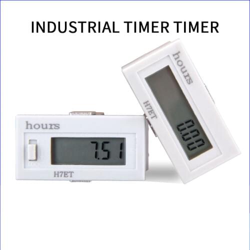 AC100-240V Timer cumulative Hours no voltage DC 5-30V Lock key 6 digit LCD Counts 9999H59M Hours meter