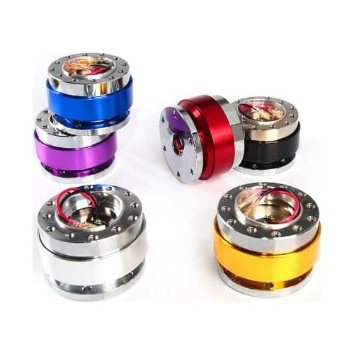 Aluminum Car Steering Wheel Quick Release HUB Adapter Snap Off Kit Black