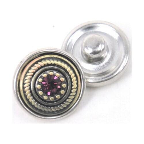 Free shipping Mini 1.2cm alloy cz charm DIY press snap button metal charms