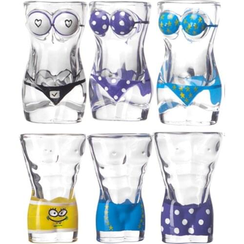 Male Female Body Shape Wine Glasses Cup Whisky Beer Vodka Shot Glasses Mug Creative Funny Bar Cocktail Coffee Juice Cup 30ml