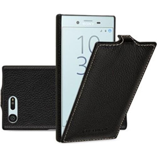 2017 Classic Style 100% Genuine Leather Case Business Up Down Flip Phone Cover Skin for Sony Xperia X Compact F5321 Cases +Gift