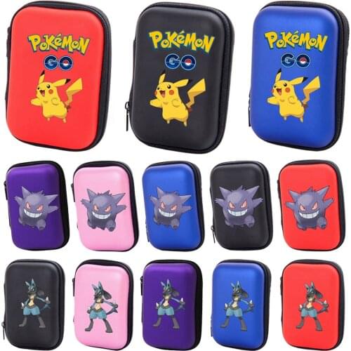 TOMY 50 Capacity Cards Holder Album Hard Case Card Holder Pokemon Pikachu Game Cards Book Holder Pokemon Toys