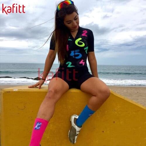 Kafitt Team Cycling Wear Jumpsuit Ladies Sports Tights Triathlon Womens Race Cycling Jersey Macaquinho Ciclismo Feminino