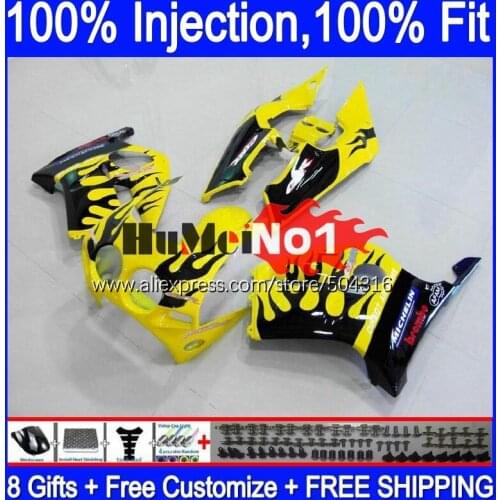 Injection Body For HONDA CBR 250 RR CBR250RR MC19 88 89 134MC.65 CBR 250RR 250R flames gloss CBR250 RR 1988 1989 OEM Fairing Kit