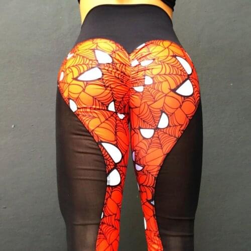 New Super Hero Print Mesh Patchwork Leggings Women Sexy High Waist Push Up Sporting Legging Dry Quick Breathable Fitness Pants