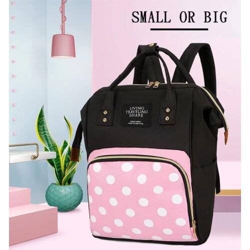 Fashion Bag Nappy Backpack Bag Mummy Large Capacity Stroller Bag Mom Baby Multi-Function Waterproof Outdoor Travel Diaper Bags