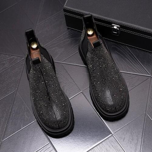 New Dazzle Designer Men Sneakers Sequins Platform Men Causal Flats Prom Shoes Moccasins Sports Walking Zapatos Hombre
