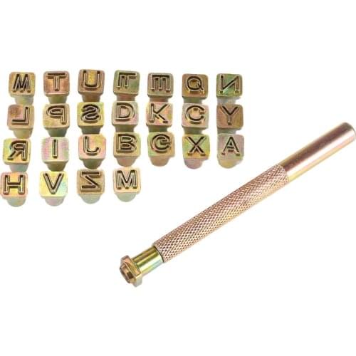 26pcs Alphabet Letter Leather Stamper Set Steel Punch Metal Leather Punching Tools For DIY Leather Craft Tools