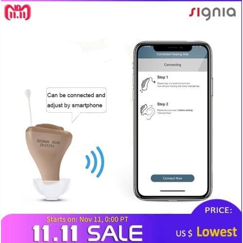 SIEMENS Signia Invisible Hearing Aid Nano8Channel Programmable Digital Hearing aids, Mobile Phone Remote Adjust Hearing Care Aid