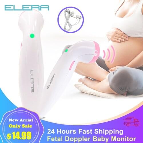 ELERA Non-radiation 2.5MHz Ultrasonic Doppler Infant Heart Rate Monitor Portable Infant Heart Rate Monitor