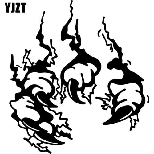 YJZT 15.7X17.3CM Claw Ripped Class Vinyl Car Sticker Decoration Funny Animal Decals C25-0773