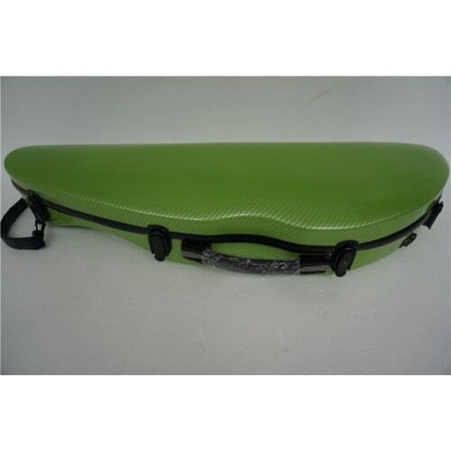 Green New violin 4/4 full size composite carbon fiber case with bow holders & straps Color