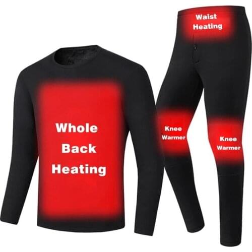 Winter USB Heating Snow Underwear Set Warm Man Women Heated Clothing Skiing Hiking Ski Pants Self Heat Suit Snow Autumn
