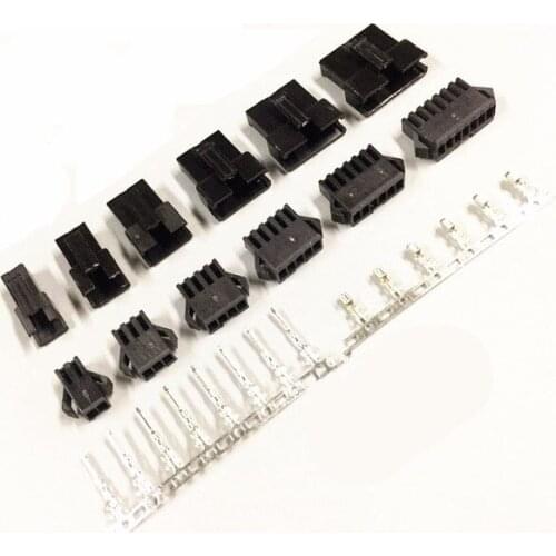 10sets/lot connectors SM 2/3/4/5/6/7/8/9/10/11/12Pin Pitch 2.5MM Female and Male Housing terminals SM-P SM-R JST SM2.5