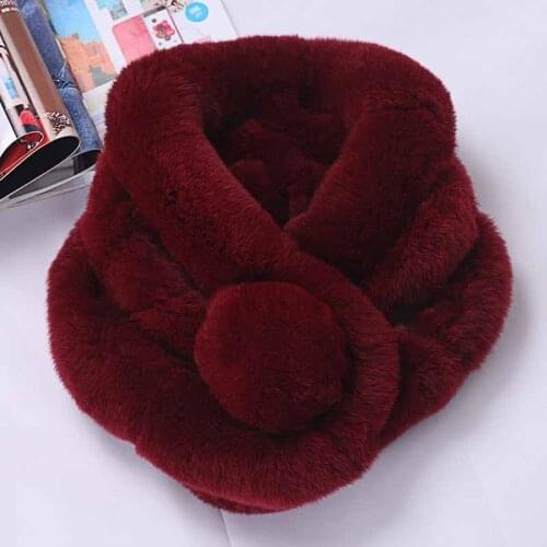 Top Quality 100% Real Rex Rabbit Fur Scarf Warm Scarves Shawl Wraps Winter Fast Shipping