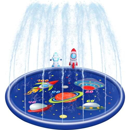 170cm Cute Kids Play Water Mat Outdoor Game Toy Lawn For Children Summer Pool Kids Games Fun Spray Water Cushion Mat Toys Gift