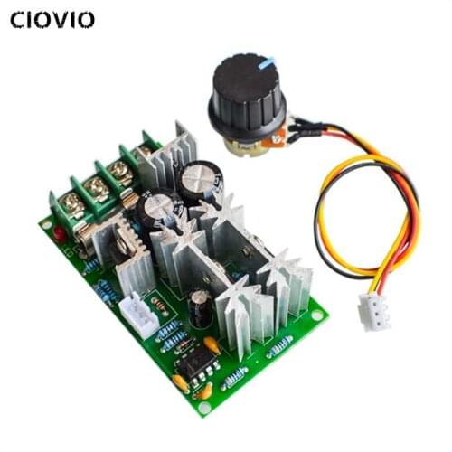 2PCS DC 10-60V Motor Speed Control Regulator PWM Motor Speed Controller Switch 20A Current Regulator High Power Drive Module