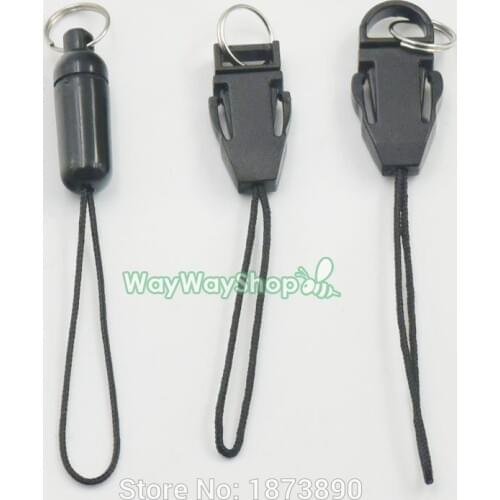 200 Pcs Lanyard Wrist Strap Lariat Handy Detachable Pd1 for Mobile phone USB Black 3 Style choise