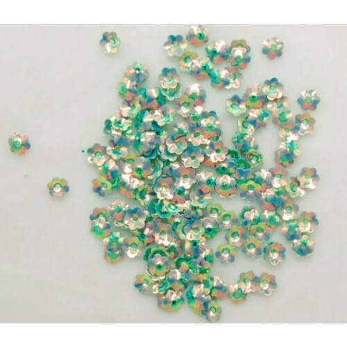 540pcs/Lot 10mm shine Green&Golden AB Flower Sequin Sewing/Embellishment Finds DIY garment accessories