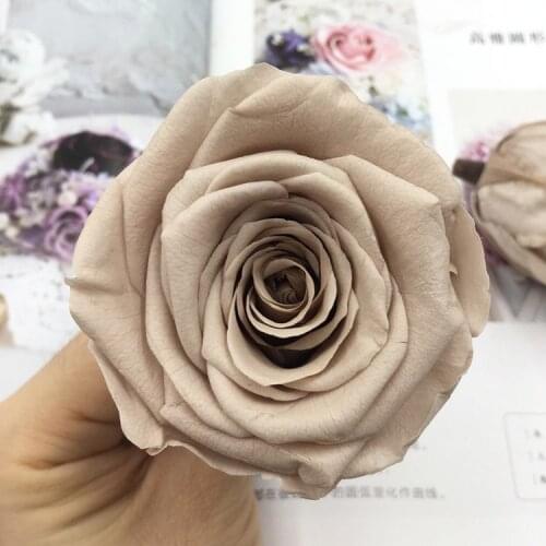 6pcs Eternal Flower DIY Material AA Grade 5-6cm Fresh Rose Handmade flower box