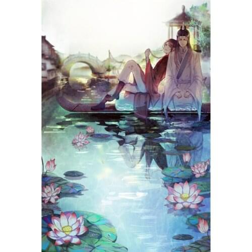 Full Square 5d Diy Diamond Painting Mo Dao Zu Shi Figure Wei Wuxian Lan Wangji Cross Stitch Kits Diamond Embroidery Mosaic E722