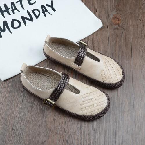 Retro Grandma Shoes Soft Bottom Mary Jane Womens Shoes Shallow Mouth Round Head Flat Single Shoe Mori Literary Casual Shoes