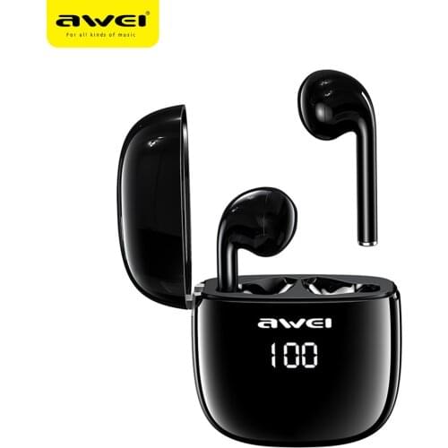 Awei T28 tws bluetooth earbuds Wireless earphones Sport handfree hedset gaming ear bud for xiaomi samsung galaxy Earpiece 500mA